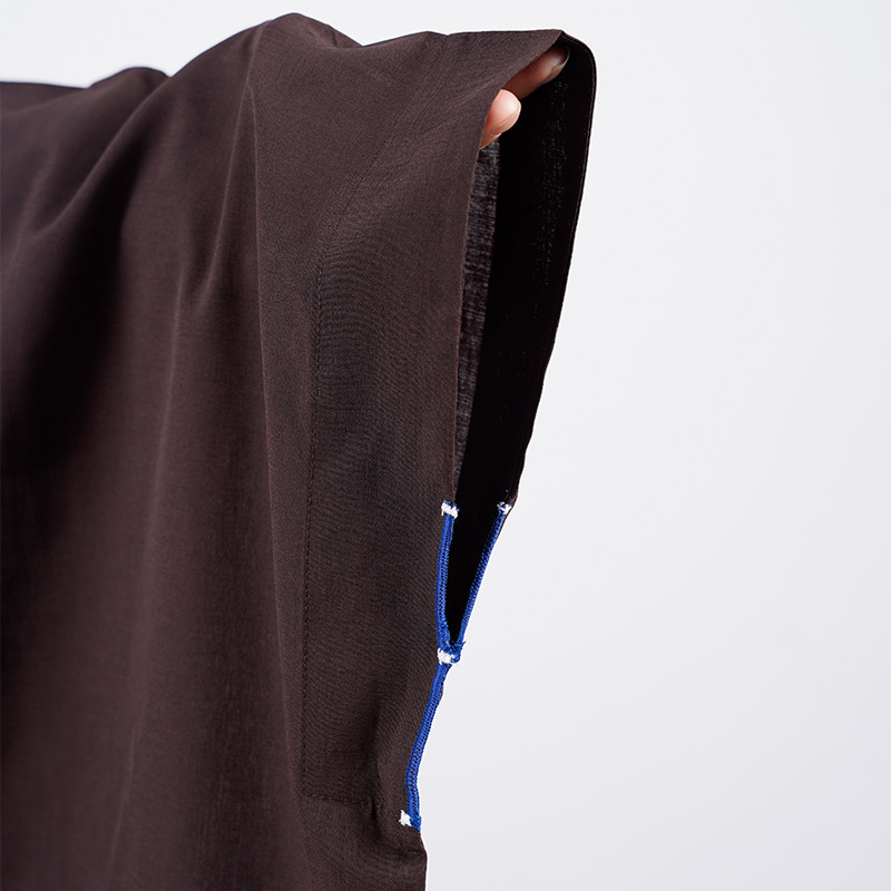 Jiulianhua monk clothing factory straight hair Haiqing clothing hemp yarn table hemp wide sleeve coat Haiqing monk clothing Zen