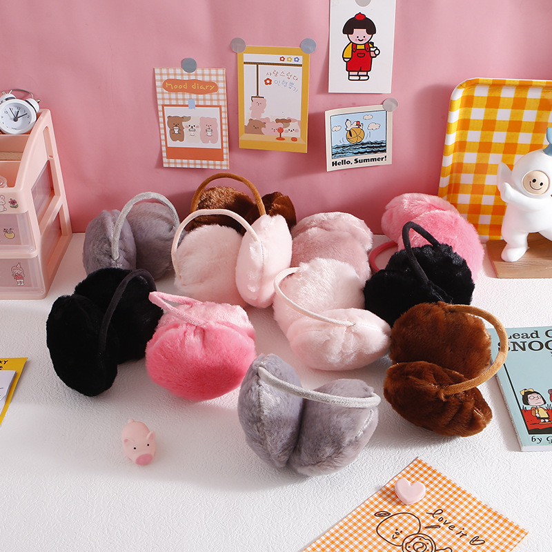 Earmuffs Winter Windproof Warm New Women's Men's Student Earmuffs Autumn and Winter Cold-proof Ear Bag Plush Stall