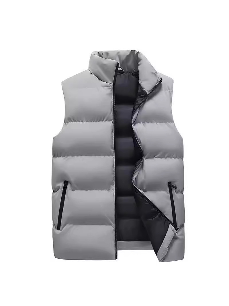 Autumn and Winter New Down Vest Outer Wearing Vest Jacket Waistcoat Winter Men's plus size Warm Sleeveless Vest Jacket