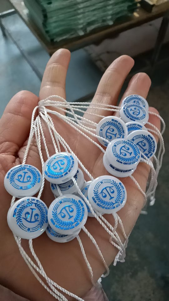 Clothing hanging grain tag rope buckle bronzing wax rope polyester rope cotton rope