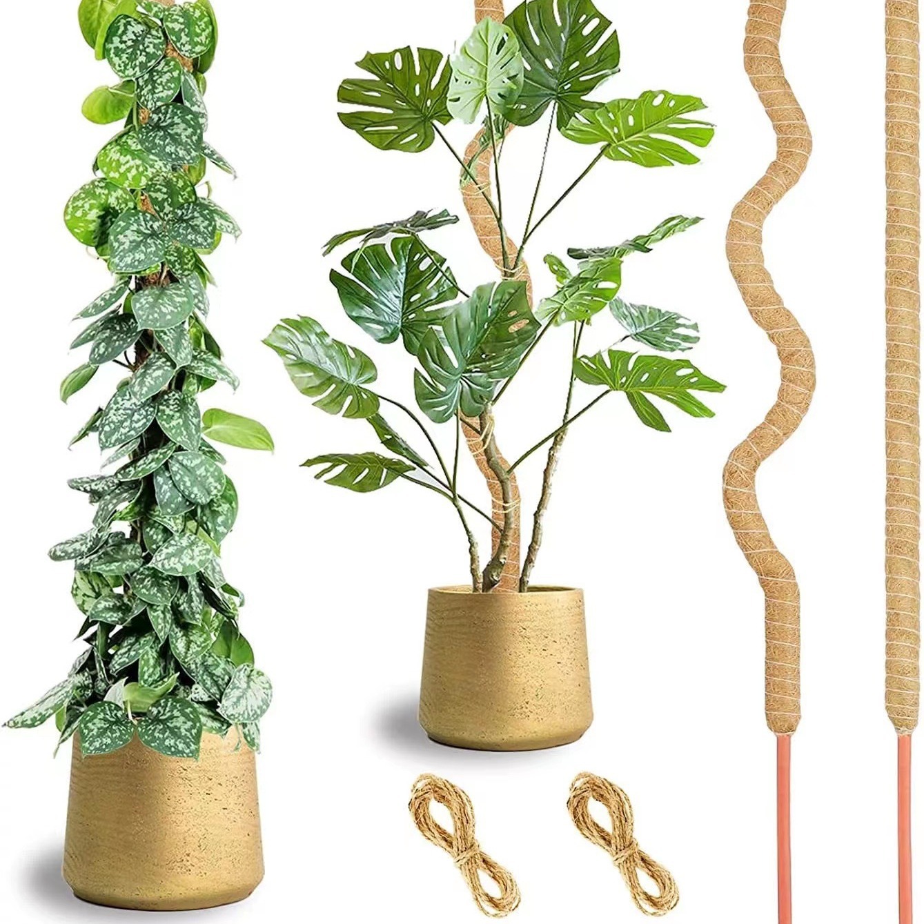 Manufacturer Wholesale DIY Modeling Bendable Plant Climbing Coconut Palm Stick Deformable Climbing Column Green Radish Climbing