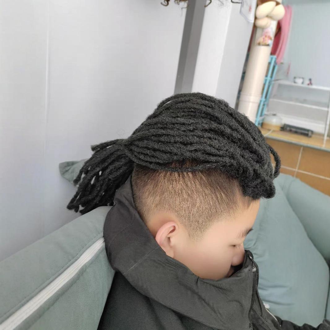 European and American dirty braid wig piece back head type direct braid African black hot dirty braid hair type foreign trade export men