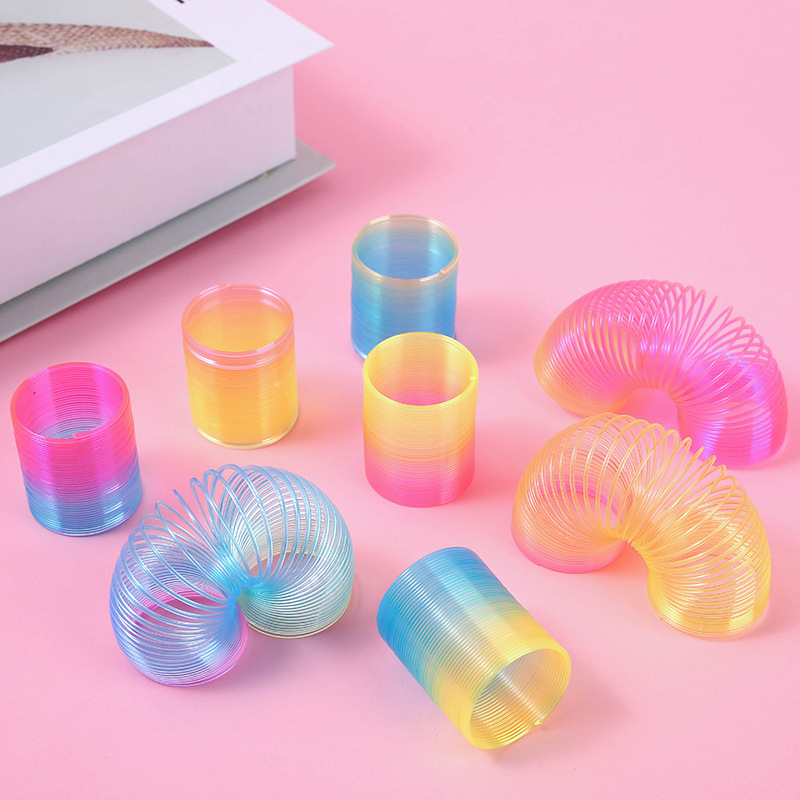 Мини Прозрачный Градиент Цветной Весенний Круг Радужный Круг Детские Образовательные Игрушки Цветной Весенний Круг Радужный Круг