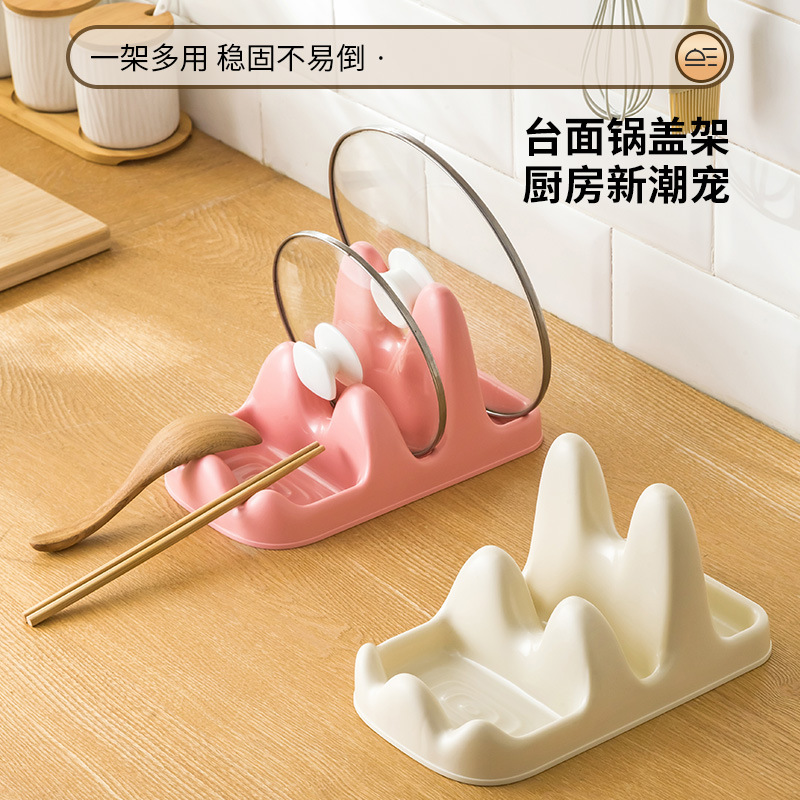 Двойная полка для крышек кастрюль и разделочных досок, прозрачная