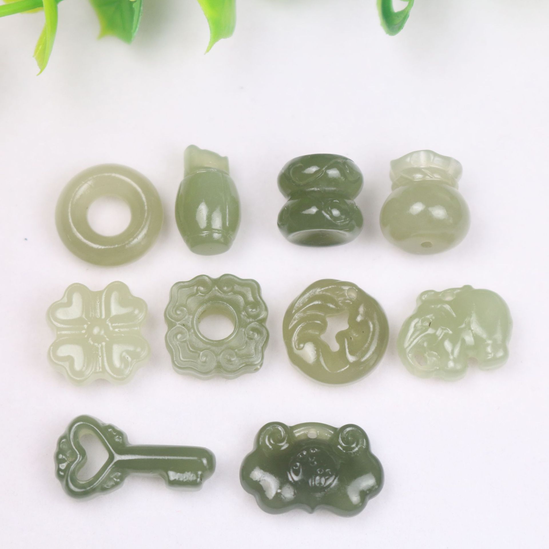 Natural Hetian Jade Accessories Small Carved Yanyuan Agate Jewelry DIY Accessories Live Link