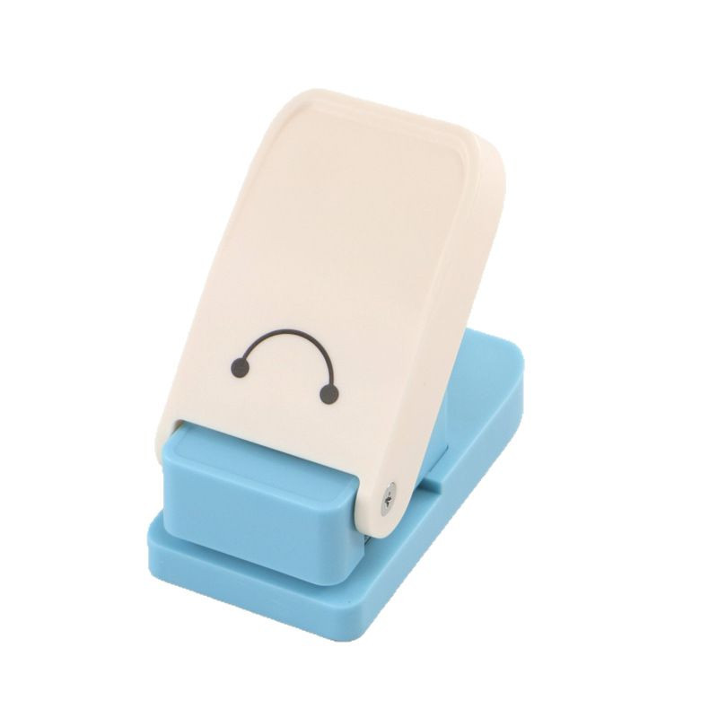 Keychain Embossing Machine Punching Machine Portable Smiley Face Punching Machine Photo Cutter Educational Punch Loose-Leaf Book