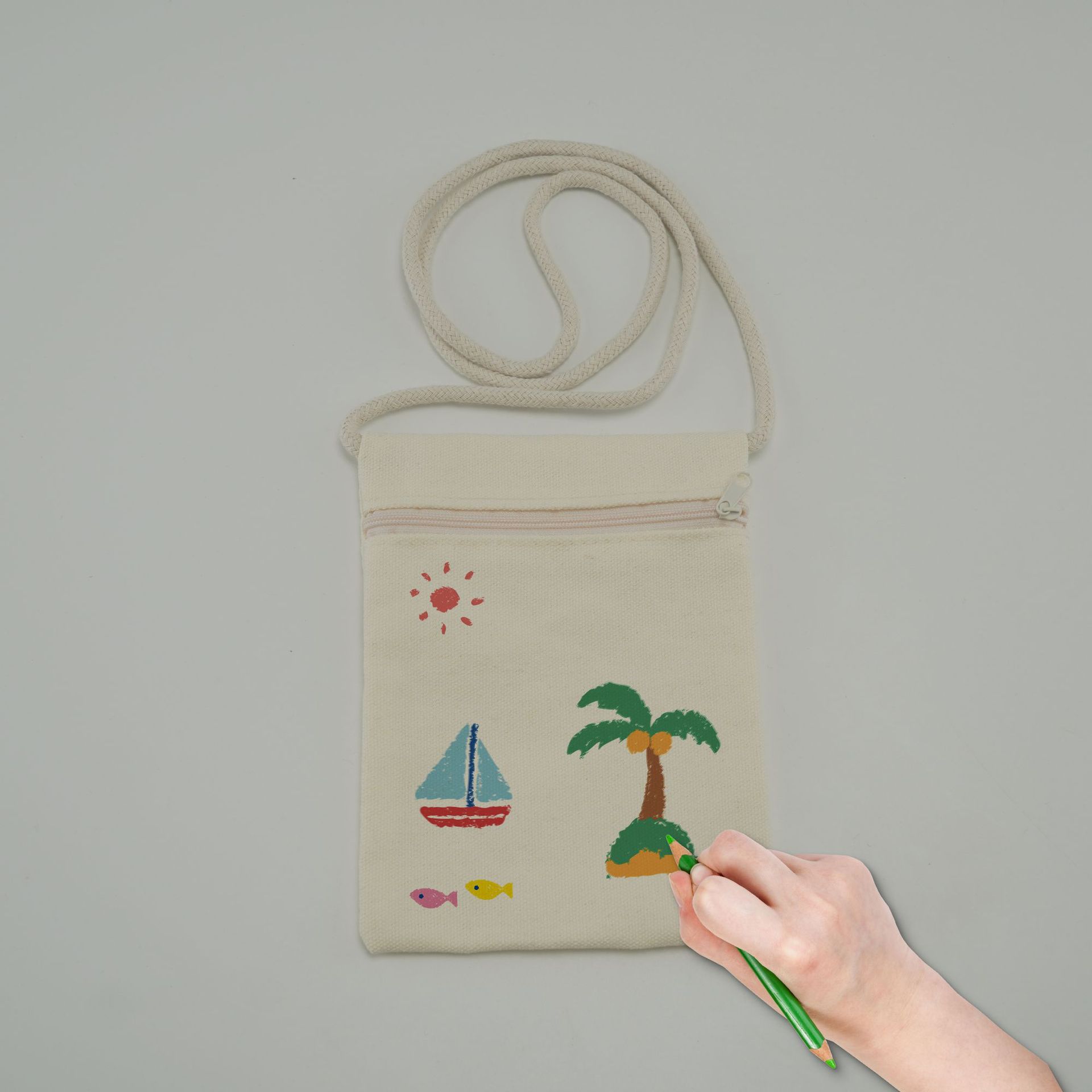 Канвасная сумка для детей, сумка для рисования, маленький рюкзак