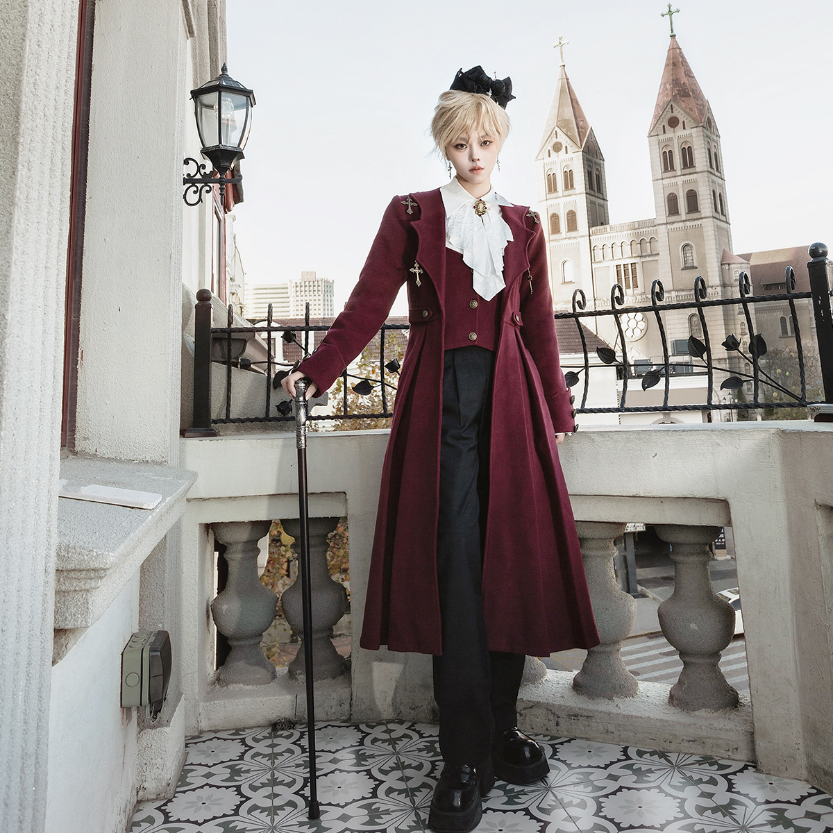 Оригинальный жакет Lolita от Bear Doujiang, женский, брюки, повседневный комплект 7177