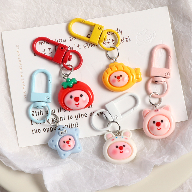 Мультяшный милый подвеска в форме лосося Руби Бивер ключница подвеска для сумки подарок для пар и лучших друзей оптом