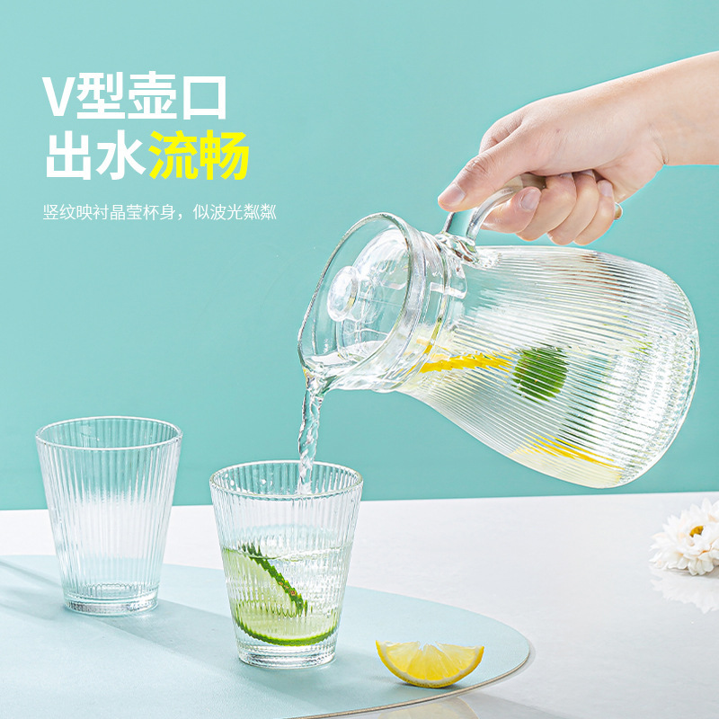 [Seven-piece set] Light Luxury Water suit 1 Pot 6 Cups Water Kettle Water Cup Modern Simple Family Hospitality Water Cup Set