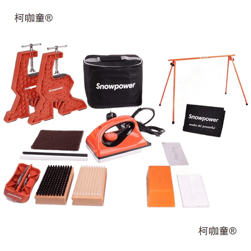 Snowboard Waxing Kit Snow-Powered Snowboard Cross-Border Waxing Iron Kit Maintenance Board Bottom Repair Metabo