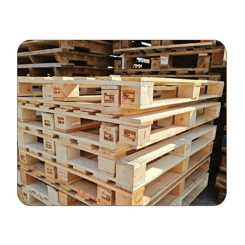 Wood Pallet Forklift Pallet European Standard Pallet Fumigation-Free Double-Sided Forklift Entry Plywood Industrial Pallet Leak-Proof Pallet