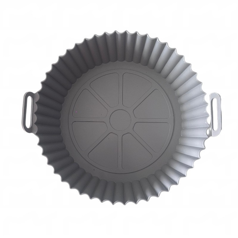 Cross-border Hot Sale Silicone Air Frying Pan Silicone Frying Pan Tray Heat Insulated Baking Pan Cake Tray Frying Pan Inner Pan