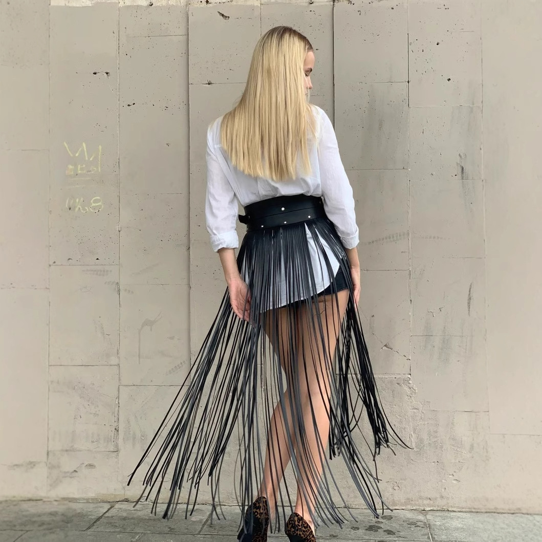 European and American Cross-border Fashion Multi-layer Tassel Belt Super Long Tassel Skirt Waist Cover Accessories Jewelry