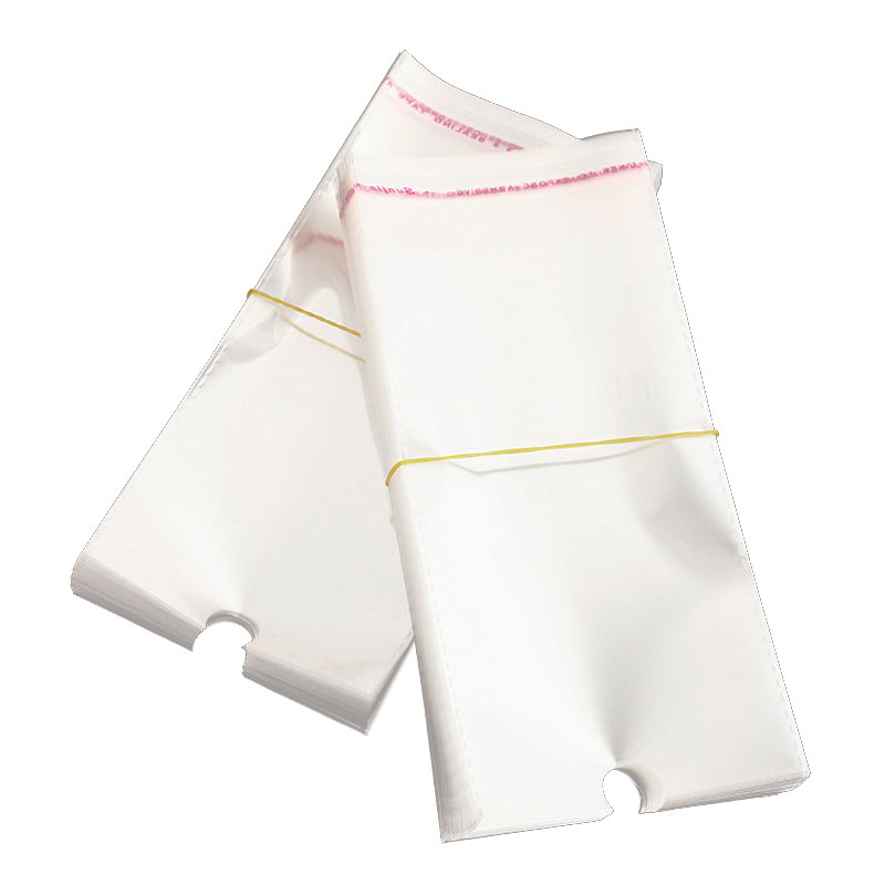 Socks packaging bag opp self-adhesive bag boys and girls children socks independent packaging bag semi-round hole plastic bag