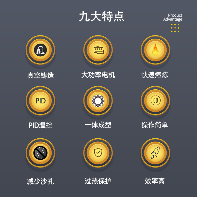 Jewelry Casting Machine Vacuum Fully Automatic Gold and Silver Molding Machine Bracelet Ring Buddha Statue Crafts Casting Machine