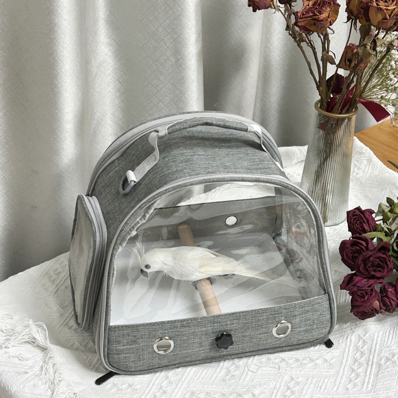 Прозрачная сумка для птиц через плечо для попугаев и морских свинок портативная складная сумка для мелких домашних животных