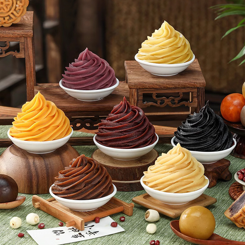 Red Bean Paste Filling, Pure White Lotus Paste Mooncake Filling, Pineapple Custard Bun, Black Sesame Filling, Snow Skin Cantonese Baking Ingredients