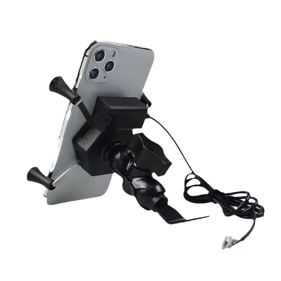 Explosive outdoor riding X USB mobile phone charging navigation fixed bracket stable motorcycle mobile phone bracket wholesale