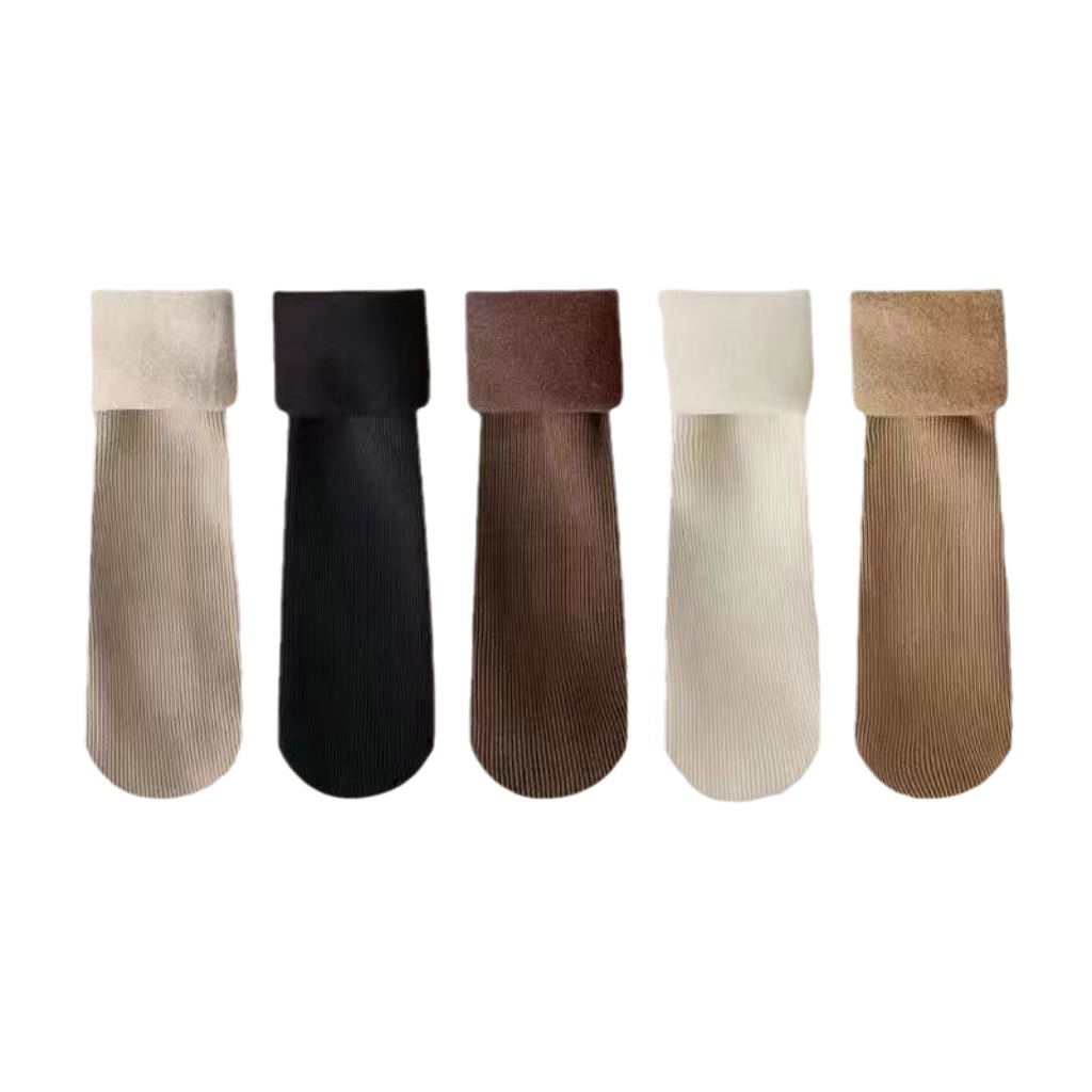Socks Zhuji Warm Winter Snow Socks Plus Velvet Thickened Men and Women Couple Confinement Socks Knitted Mid-Tube Socks Autumn and Winter Batch