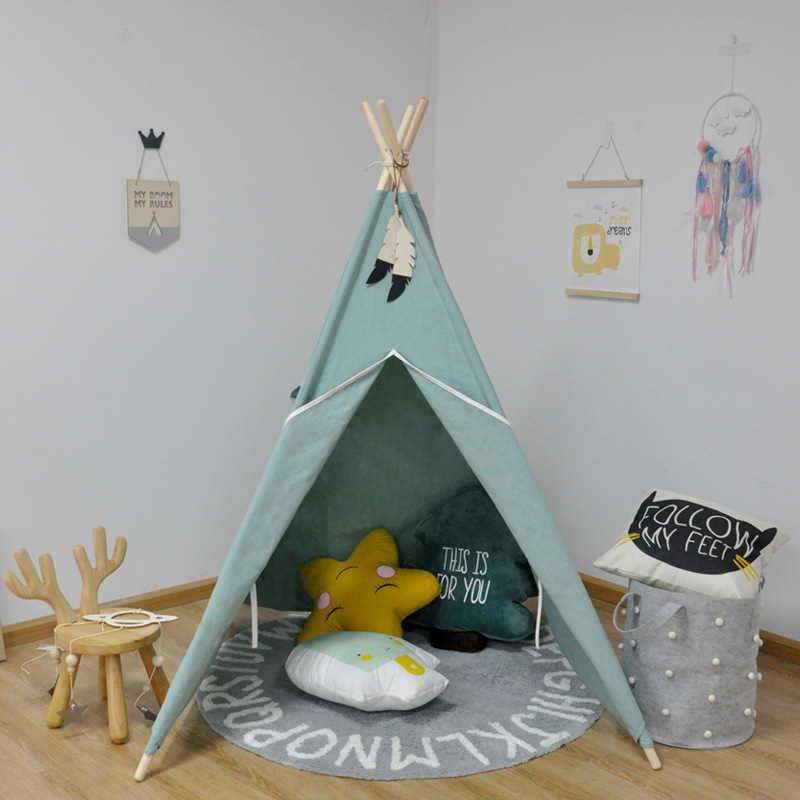 Factory Direct Sales Indoor Kidsren's Kindergarten Small Tent DIY Indian Game House Internet Celebrity Picnic Photo Props