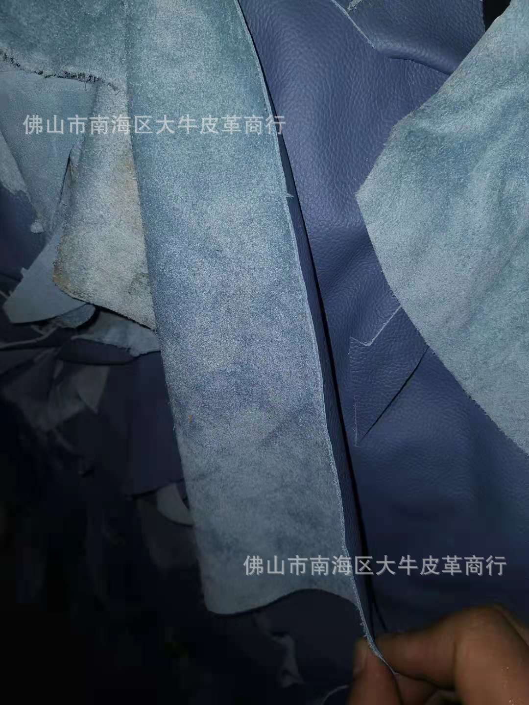 Cowhide Leather Block Blue Leather Royal Blue Furniture Leather First Layer Cowhide Children's Shoes Leather Slippers Cow Leather Cowhide