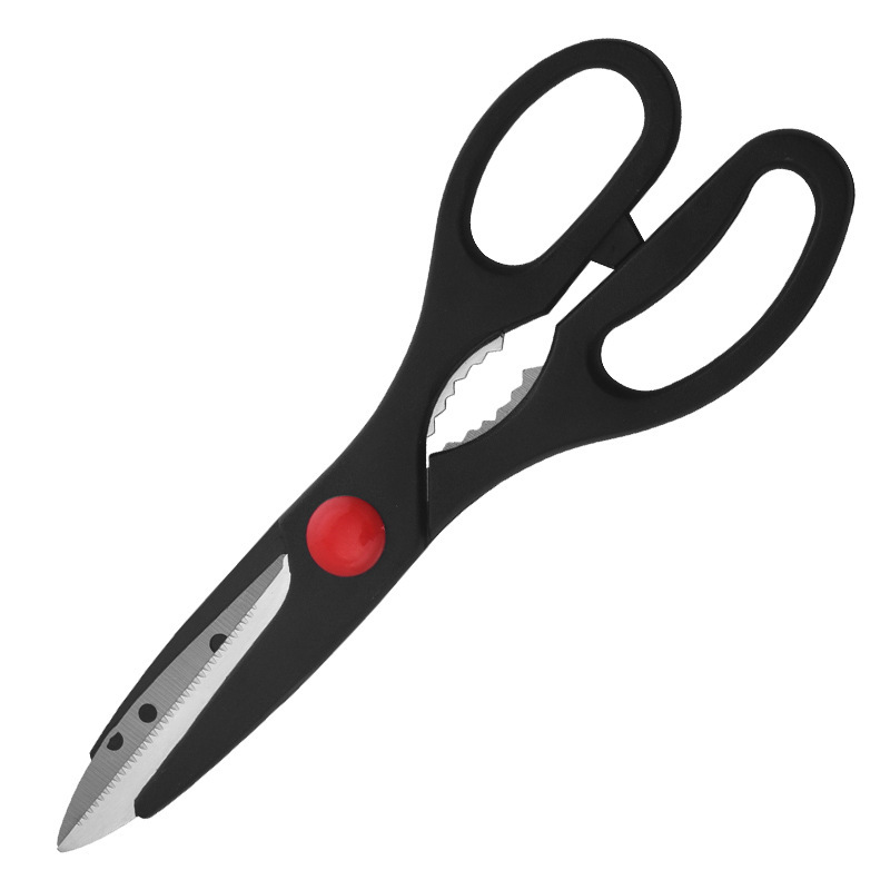 Factory wholesale stainless steel multi-function kitchen scissors 9110 scissors can clip walnut kitchen multi-purpose scissors