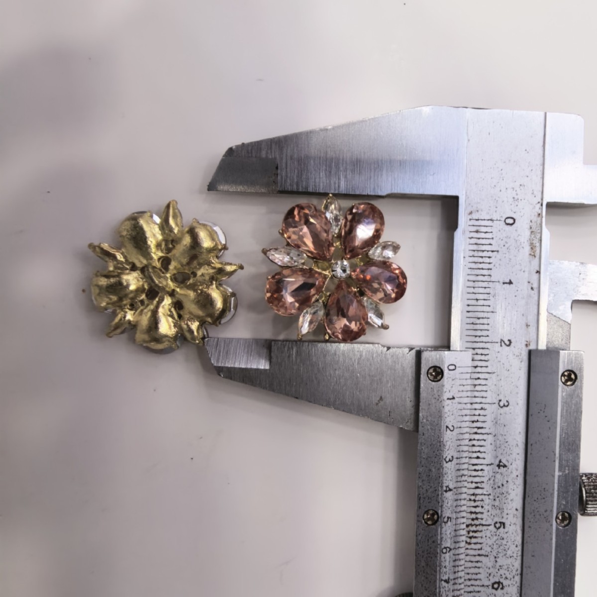 New Korean Style Silver Alloy Jewelry Accessories Flower Plate Diamond Buckle Beauty Head