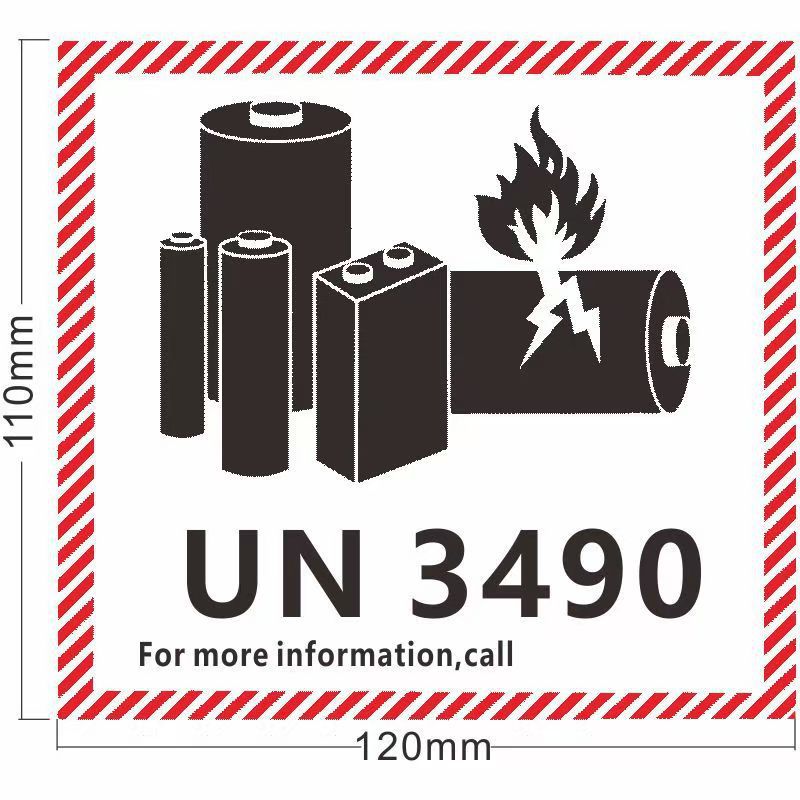 Lithium Battery Label, Aviation Logistics Label, Fireproof and Fragile, Un3481/3091 Air Transport Sealing Sticker, Logistics Compliance