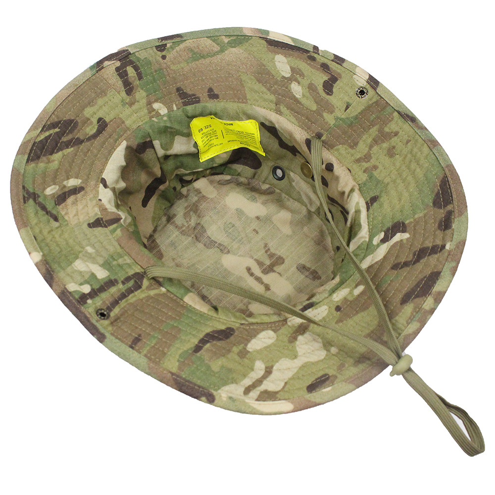 Outdoor Camouflage Boonie Hat, Special Forces Tactical Field Fisherman Hat, Outdoor Military Training Sun Protection Fishing Round-Brimmed Hat, Military Enthusiasts