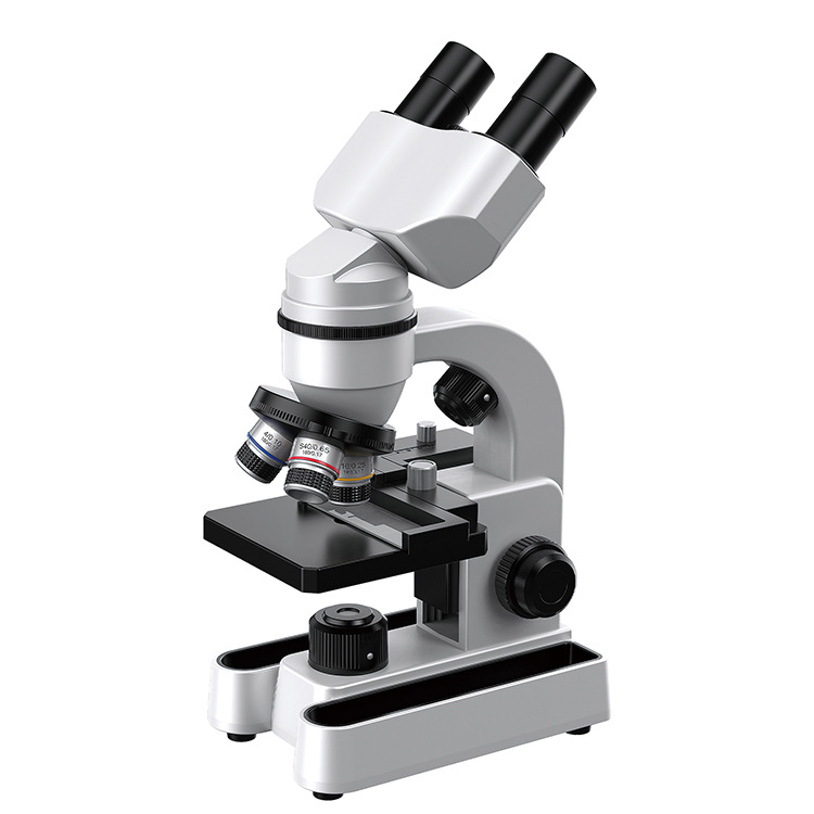 Microscope professional metal objective moving caliper can see bacteria science experiment suit high-definition educational toys