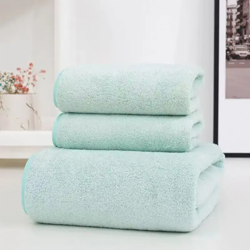 [Yang Ge Exclusive] Extra Large Coral Fleece Towel Oversized Adult Thickened Soft Water Absorbent Towel Couple Household Speed