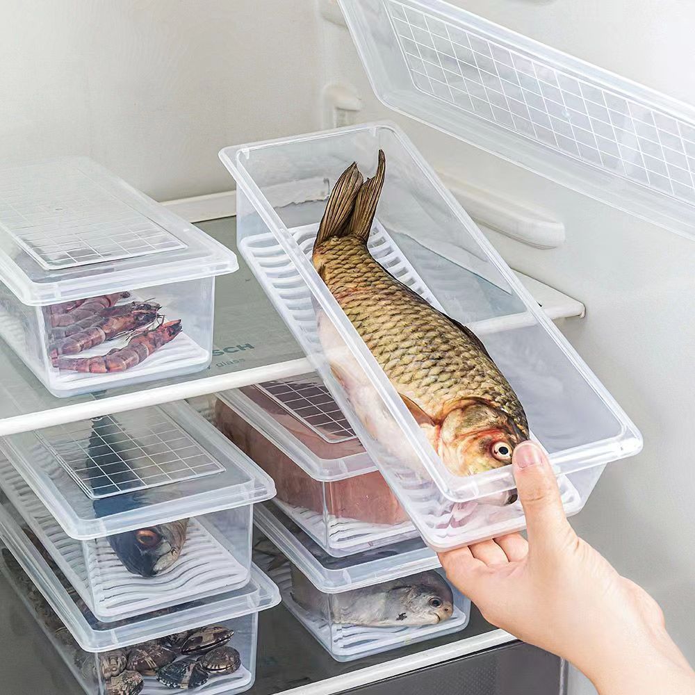 Коробка для хранения в морозильнике, антибактериальная, герметичная, для свежей рыбы