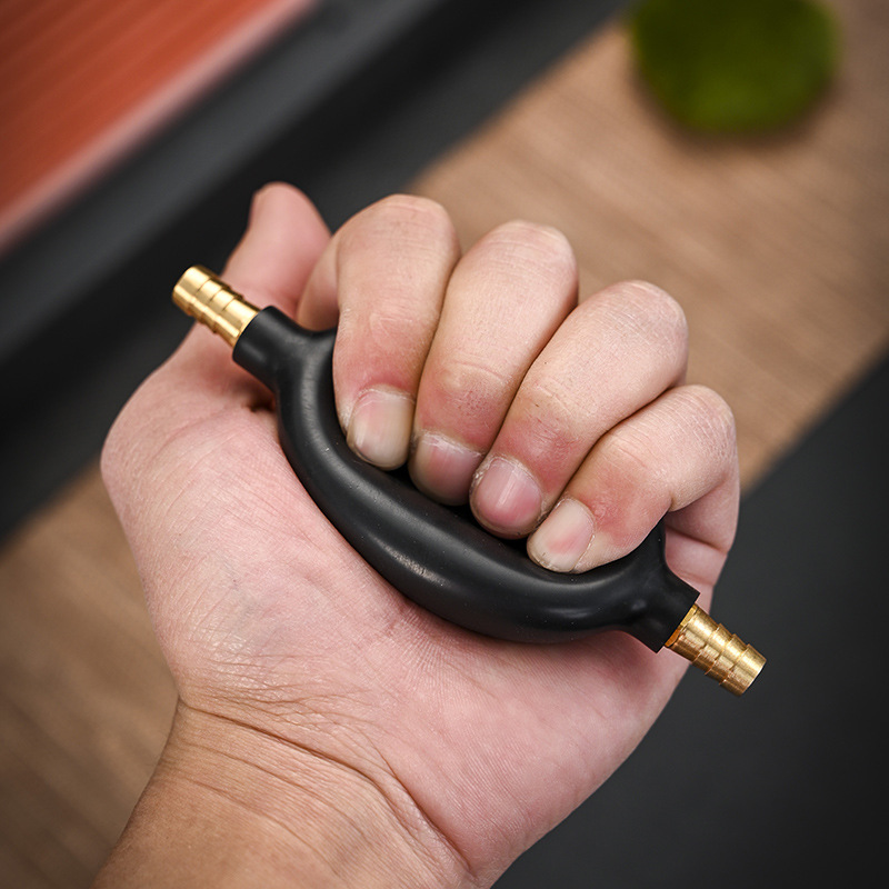 Tea tray drain pipe with absorbent ball copper head tea table tea table tea table water hose tea set drain pipe brown