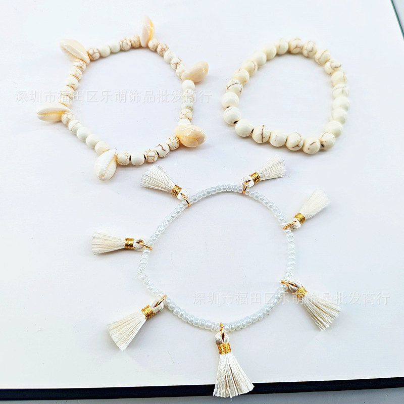 Children's Anklet Ocean Wonder Moana Tassel Snail Chain European and American Accessories Cross-border Explosions Girl's Gift