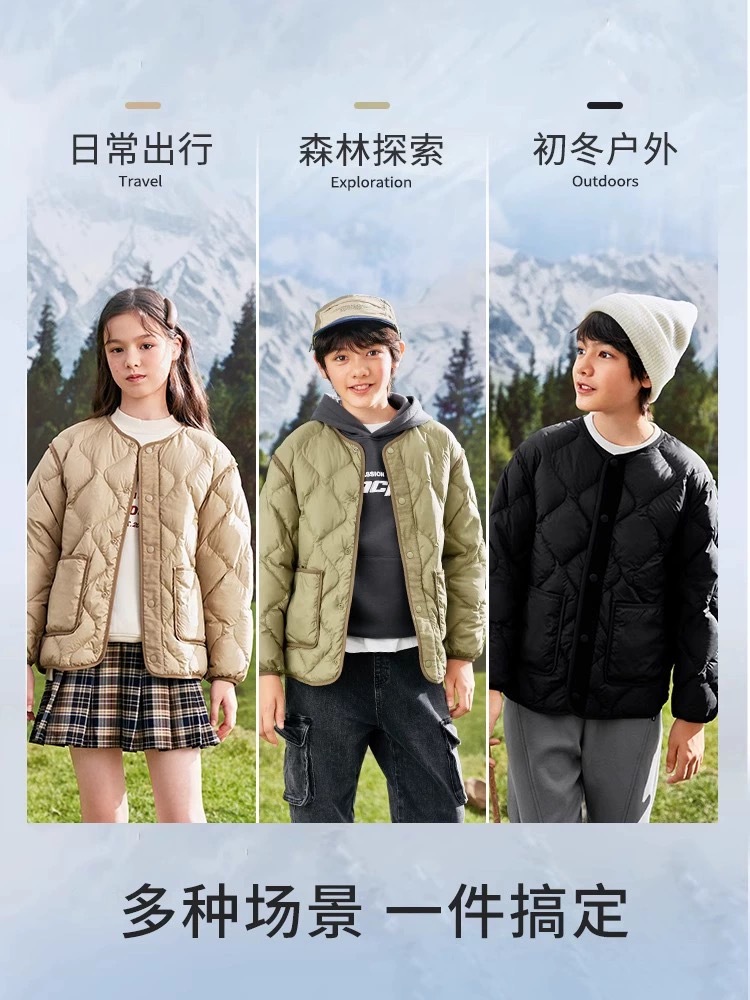 Children's Down Jacket Boys and Girls Winter New Jacket Big Children's Top 2024 Winter New Children's Clothing Baby