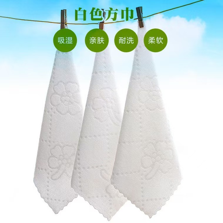 Hotel Towels, Kindergarten Small Square Towels, White Square Towels, Lace Handkerchiefs, Hotel Restaurant Napkins, Cleaning Towels Wholesale