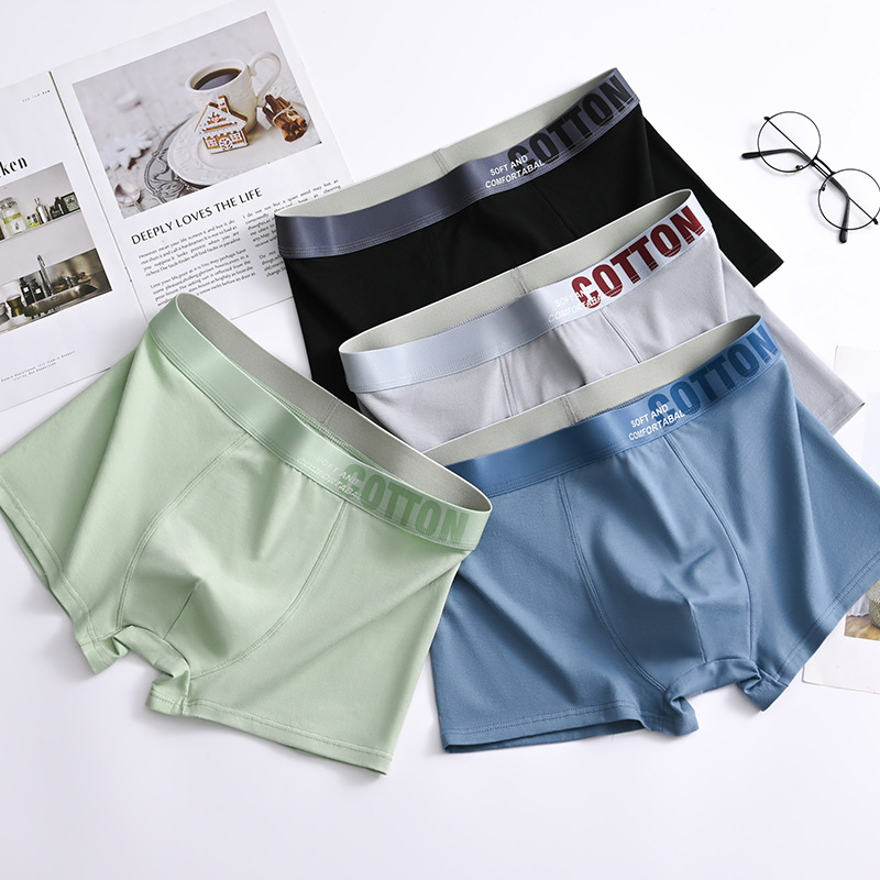 Cotton Comfortable Men's Underwear Men's Breathable Boxers Boys Boxer plus size Shorts Head Color New Style Youth