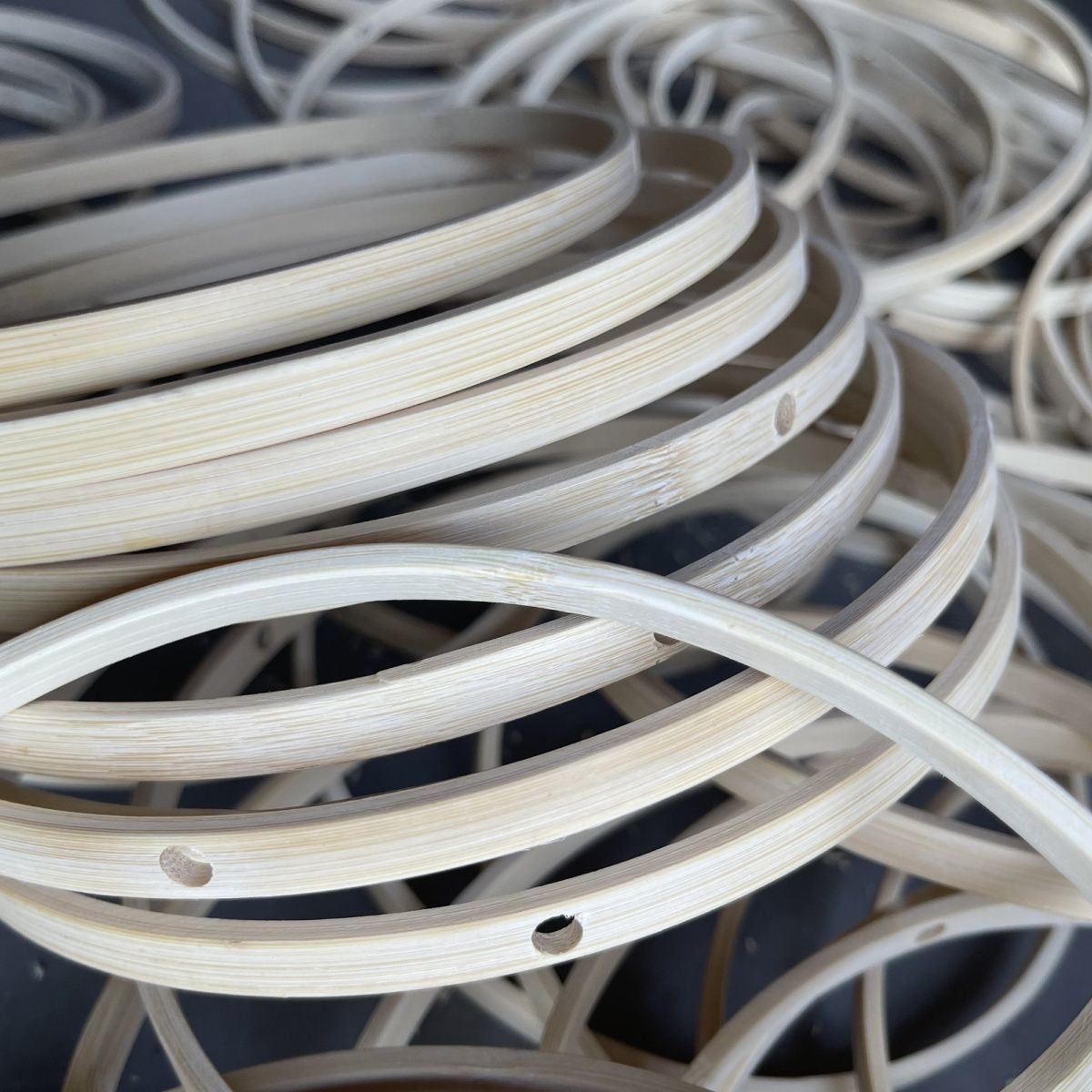 Bamboo ring wholesale Mid-Autumn lantern diy rabbit lantern accessories with holes round wind chimes fan frame skeleton material bag