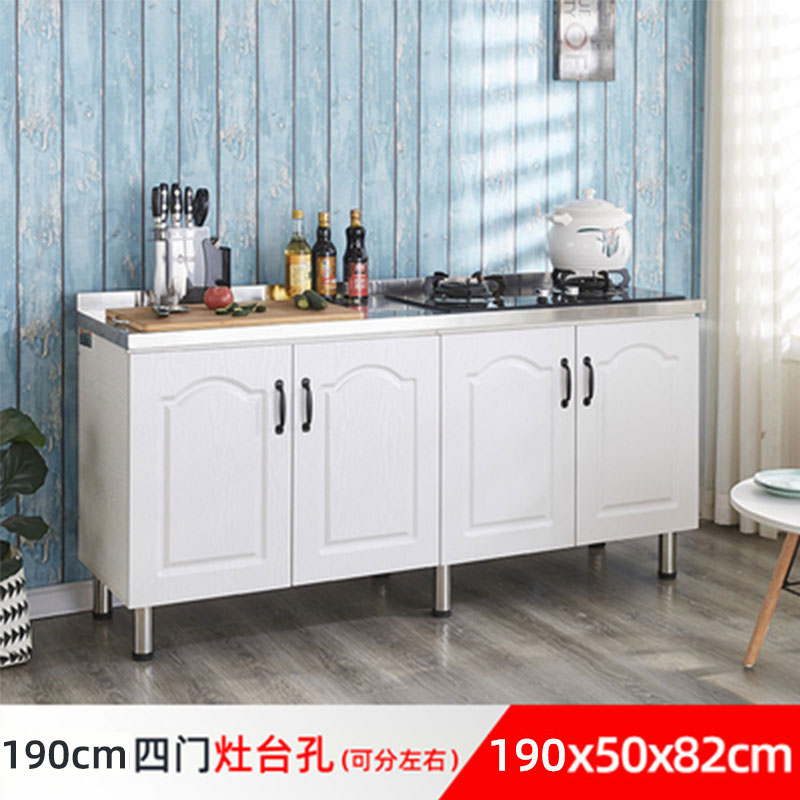 # N5 Simple Stainless Steel Cabinet Kitchen Cabinet Stove Cabinet Integrated Rental Kitchen Cabinet Home Storage Cabinet