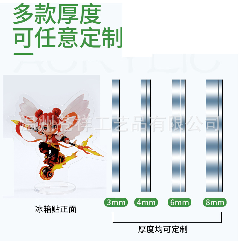 Acrylic Refrigerator Magnet Customized City Cultural and Creative Promotion Animation Cartoon Peripheral Stylish DIY Creative Customized Soft Magnet