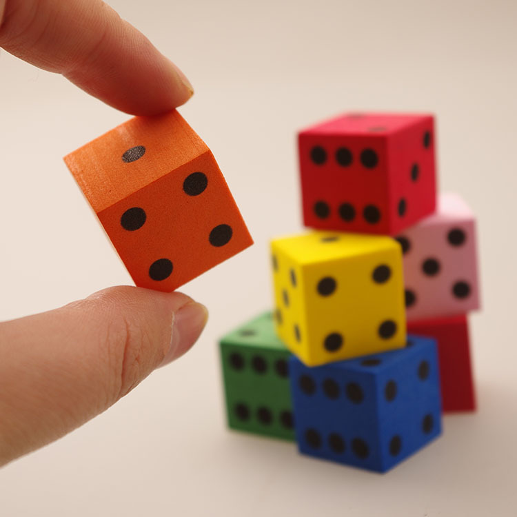 Colorful foam EVA dice children's educational game toy teaching aids teaching demonstrator board game activity dice
