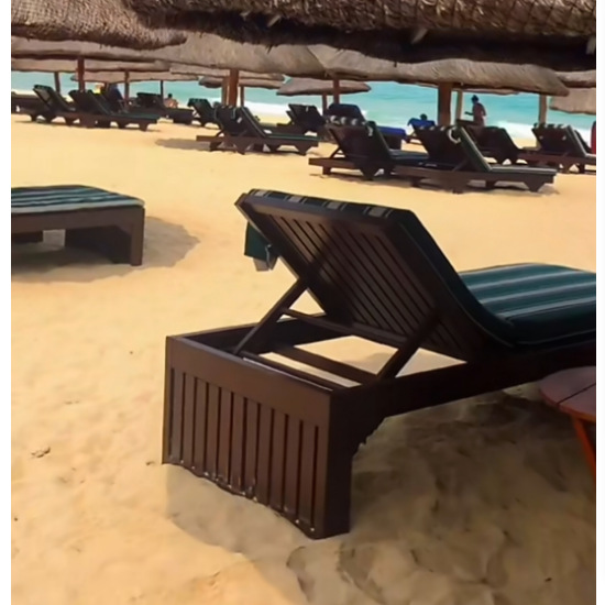 Пляжный стул из массива дерева, складной, для сада