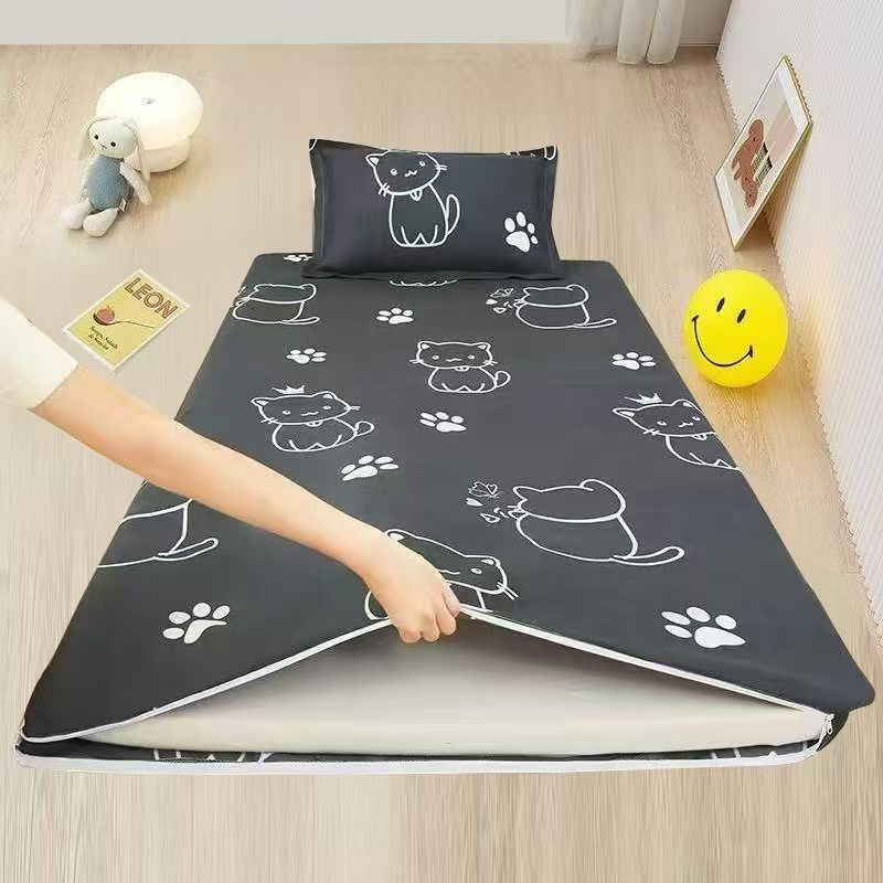 Wholesale Hard Cotton Sponge Mattress Removable and Washable Student Dormitory Unit Military Training Mattress Military Green Canvas Hard Cotton