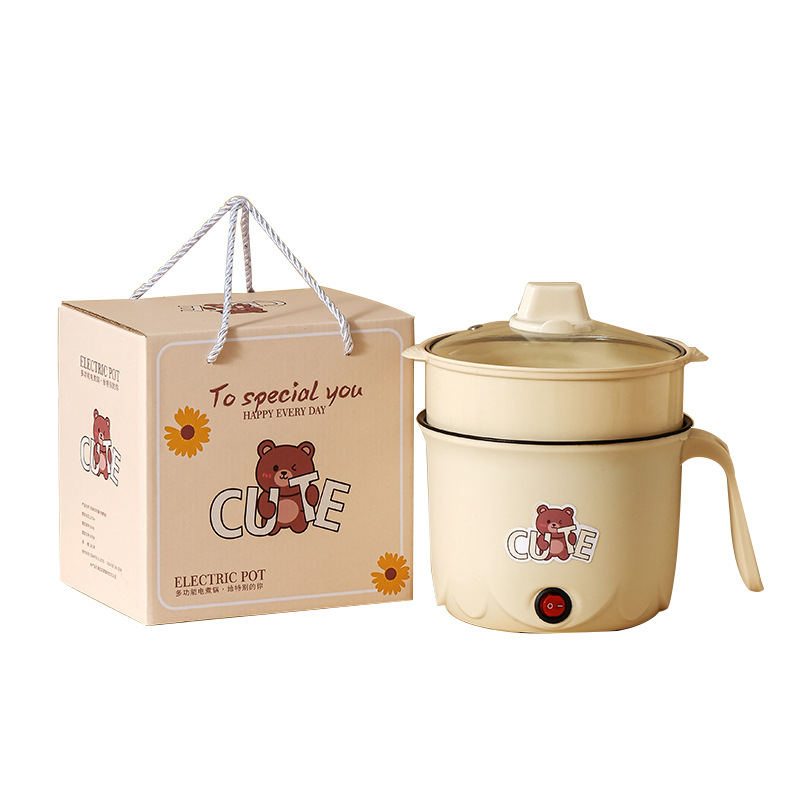 Electric Cooking Pot Multifunctional Electric Hot Pot Small Mini Student Home Dormitory Electric Hot Pot Instant Noodle Pot Gift Box Wholesale