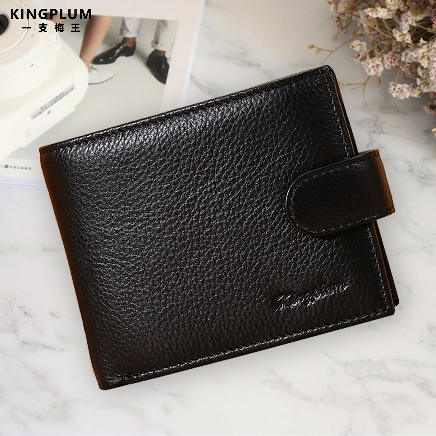 Cross-Border Men's Genuine Leather Wallet High-End Short First-Layer Cowhide Menwallet Wallet Russian Wallet Customization