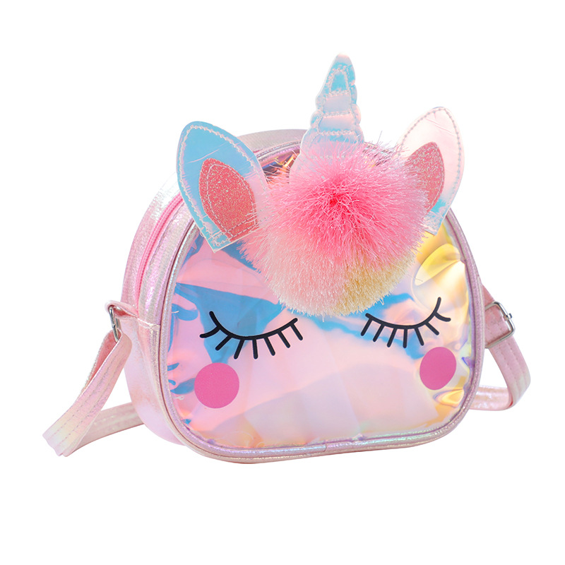 Unicorn Kidsren's Crossbody Bag Tpu Cosmetics Bag Spot Cartoon Shoulder Bag Unicorn Travel Bag Cute Student