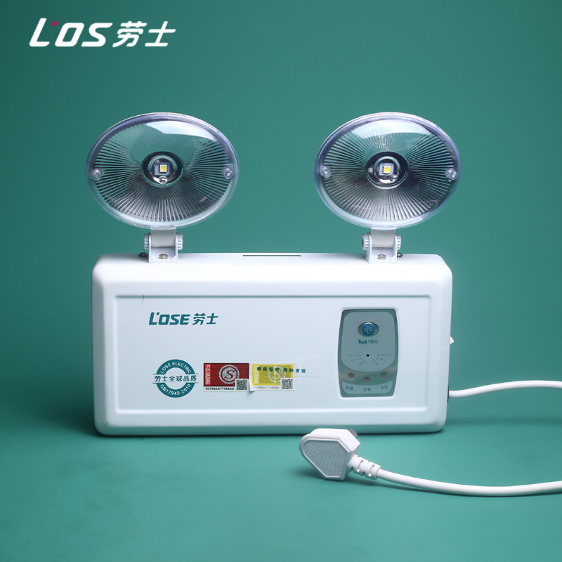 Lauer fire emergency light evacuation emergency lighting double head lamp wall-mounted double head emergency high-brightness fire lighting lamp