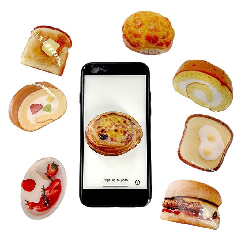 Acrylic Glue Gourmet Dessert Magnetic Mobile Phone Airbag Holder Telescopic Folding Special-Shaped Glue Lazy Holder