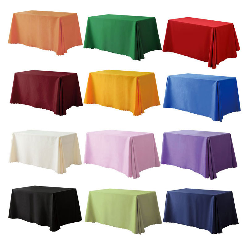 Conference Exhibition Hotel Tablecloth Light Waterproof Solid Color Plain Dessert Tablecloth Rectangular Floor Promotion Event Advertising Tablecloth